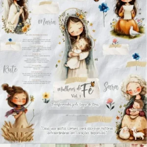 Kit Digital Mulheres de Fé - Designs Inspiradores em PNG