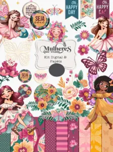Kit Digital Mulheres Que Voam Crie Arte Unica