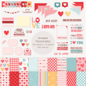kit digital namorados 2024 frases lettering ilustracoes 5