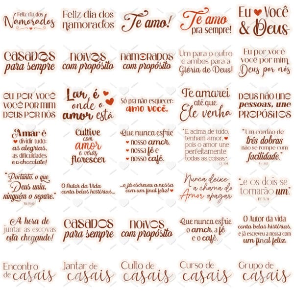 Kit Digital Namorados Apaixonados Ilustrações Png Românticas - Imagem 3