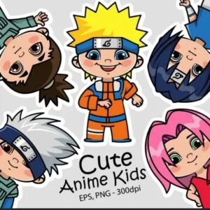 Kit Digital Naruto Cute Anime Kids 24 Kit Digital Naruto Cute Anime Kids
