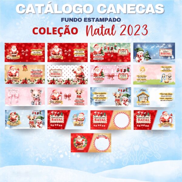 Kit Digital Natal 2023 Arquivos de Corte Ilustrações Caneca