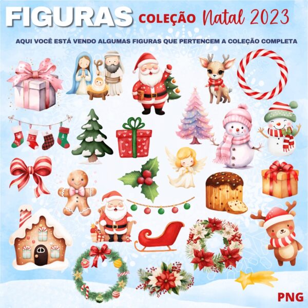 Kit Digital Natal 2023 Arquivos de Corte Ilustrações Caneca