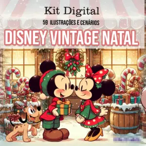 Kit Digital Natal Disney Vintage PNG Festivo e Encantado