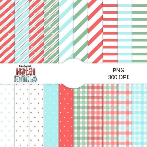 Kit Digital Natal Fofinho Frases Ilustrações +135 Elementos