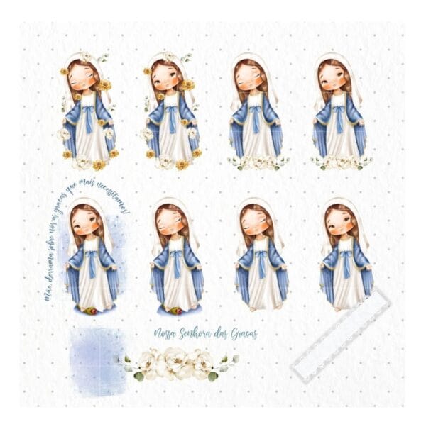 Kit Digital Nossa Senhora Das Graças Papelaria Personalizada