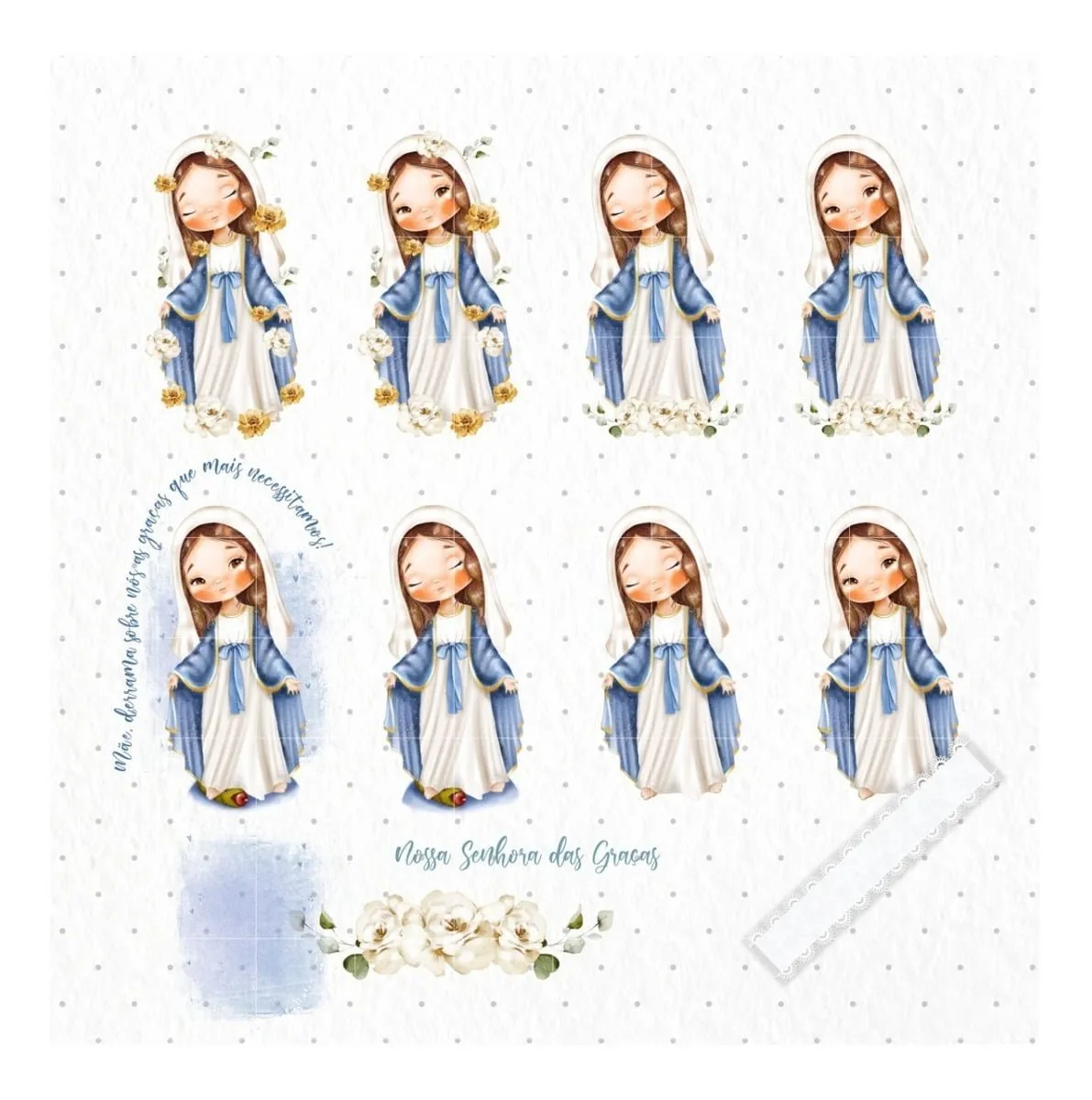 Kit Digital Nossa Senhora Das Graças Papelaria Personalizada 3 Kit Digital Nossa Senhora Das Graças Papelaria Personalizada
