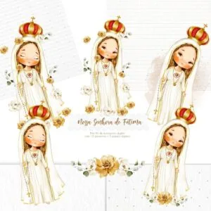 Kit Digital Nossa Senhora De Fátima Imagens Png Scrapbook