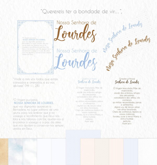 Kit Digital Nossa Senhora de Lourdes Papelaria Personalizada