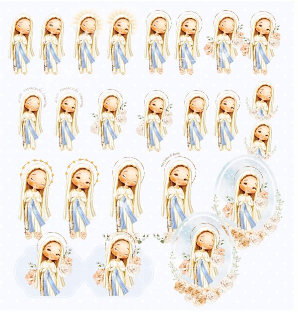 Kit Digital Nossa Senhora de Lourdes Papelaria Personalizada