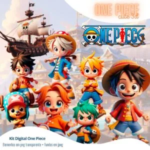 Kit Digital One Piece Ilustrações Cliparts Png Transparente