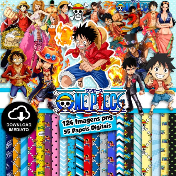 Kit Digital One Piece Png Imagens Ilustrações Scrapbook