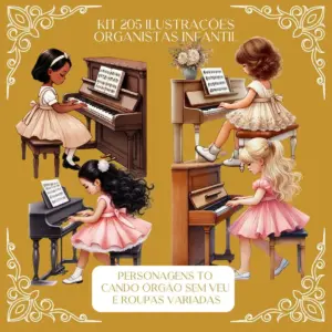 Kit Digital Organiza Infantil Meninas PNG