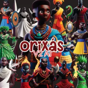 Kit Digital Orixás 3D - Imagens em PNG de Alta Qualidade