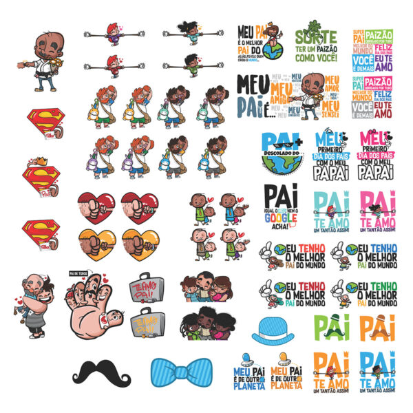 Kit Digital Paizão Dia dos Pais Ilustrações Vetorizadas