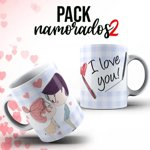Kit Digital para Canecas - Dia dos Namorados 2023