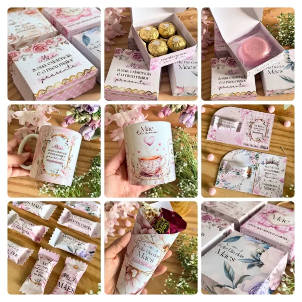Kit Digital Para Dia das Mães com Mimos em PNG