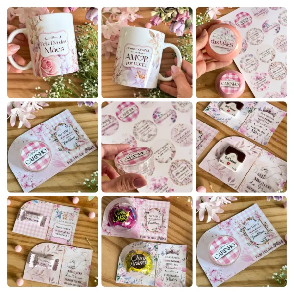 Kit Digital Para Dia das Mães com Mimos em PNG
