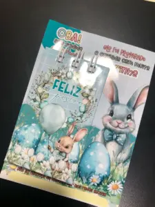 Kit Digital Pascoa Cartao E Capa Para Mini Bloco 4
