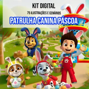 Kit Digital Pascoa Com Patrulha Canina Em Png
