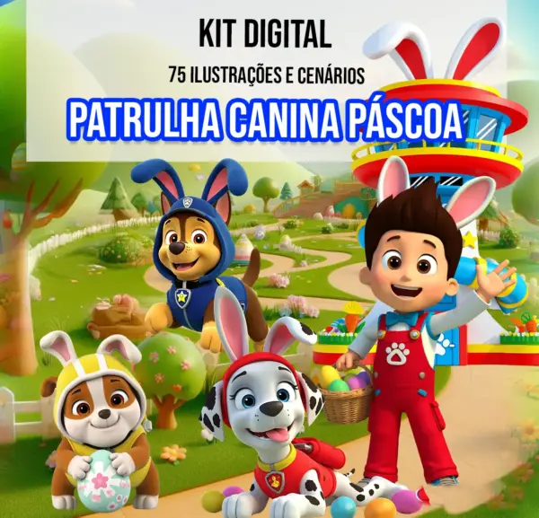 Kit Digital Pascoa Com Patrulha Canina Em Png