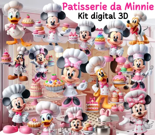 Kit Digital Patisserie Da Minnie Png Para Scrapbooking 2