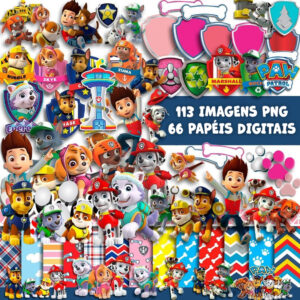 Kit Digital Patrulha Canina PNG Scrapbook Imagens Artes
