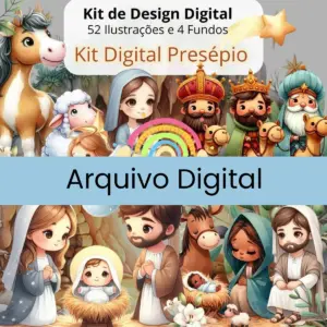 Kit Digital Presepio Png Artesanato Natalino Personalizado 2
