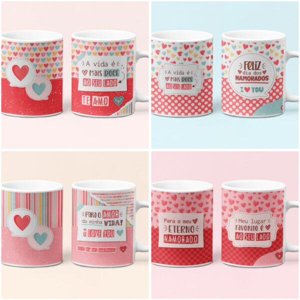 Kit Digital Printables + Ilustrações Png Dia dos Namorados