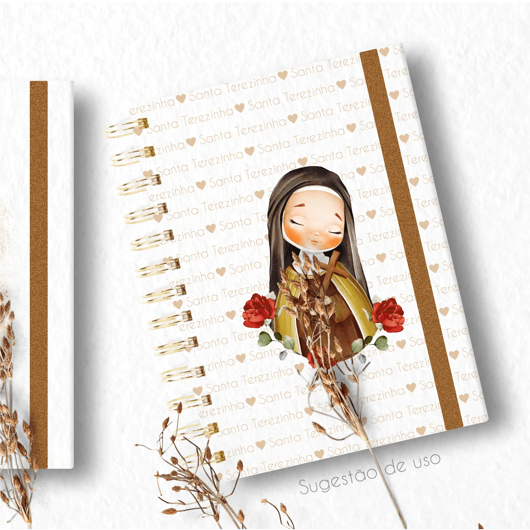 Kit Digital Santa Terezinha Aquarela Papelaria Personalizada