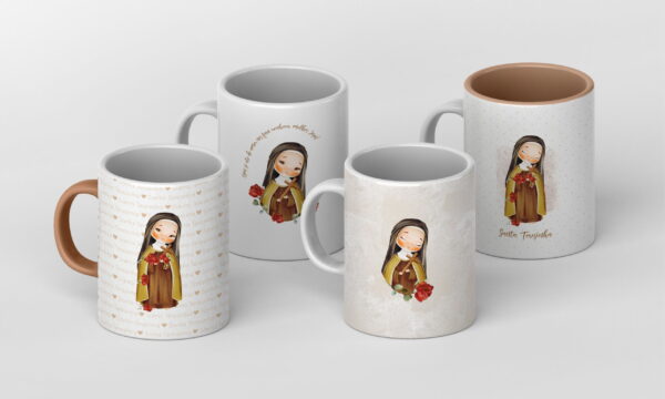 Kit Digital Santa Terezinha Aquarela Papelaria Personalizada