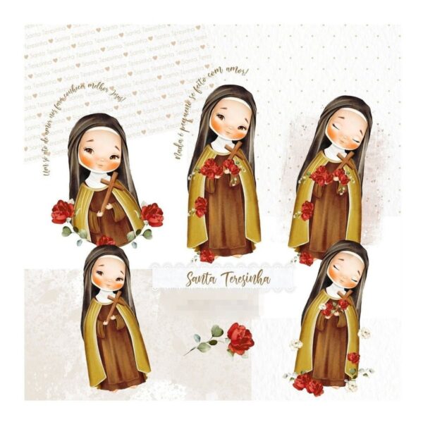 Kit Digital Santinhos Aquarelados Em Png Para Personalizados