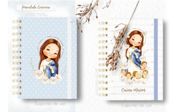 Kit Digital Santinhos Imaculada Conceição Virgem Maria Png