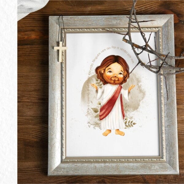 Kit Digital Santinhos Jesus Cristo Ilustrações Personalzados