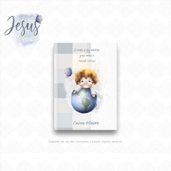 Kit Digital Santinhos Jesus Menino Ilustrações Aquareladas