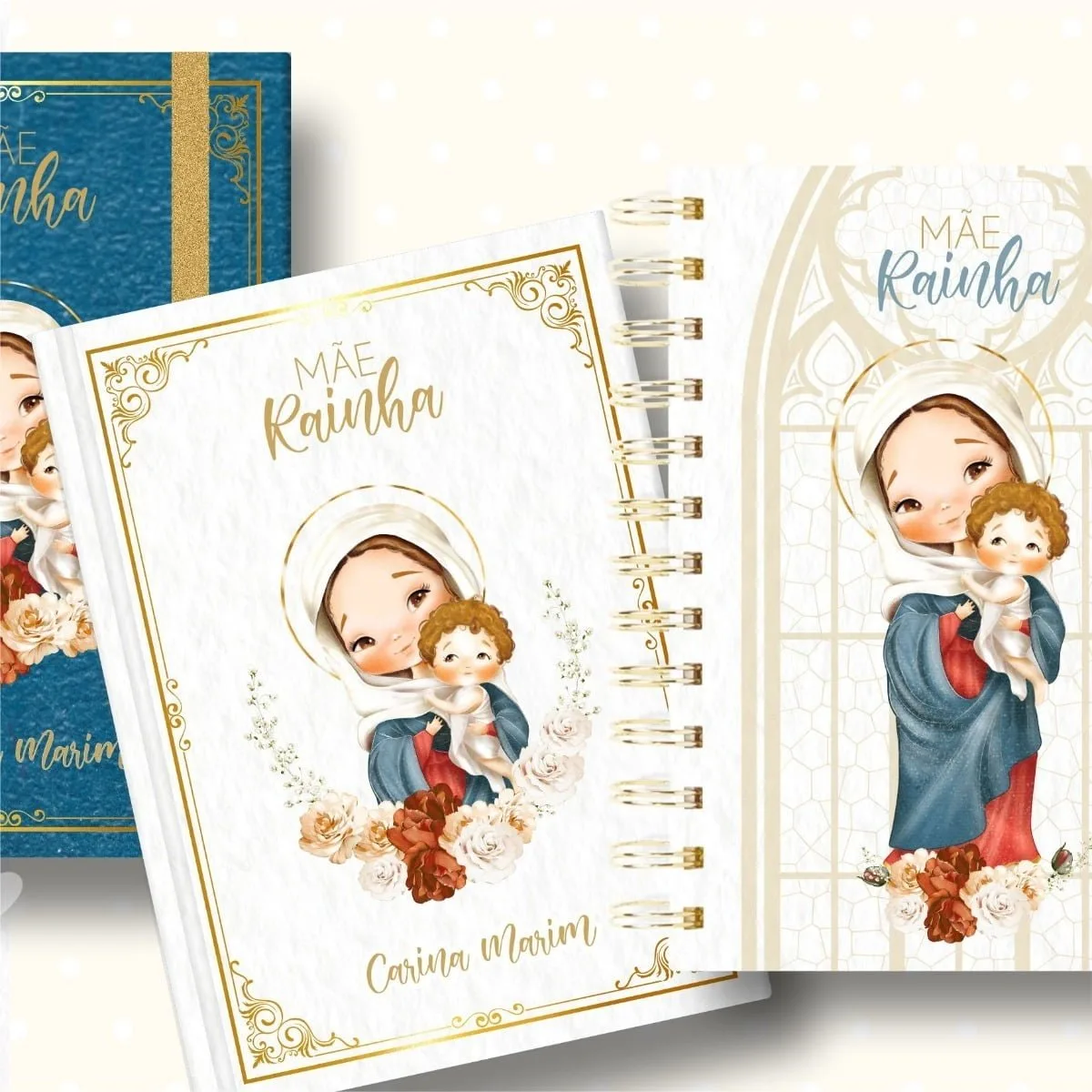 Kit Digital Santinhos Mãe Rainha Maria Nossa Senhora Png