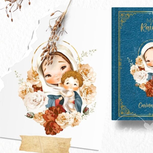 Kit Digital Santinhos Mãe Rainha Maria Nossa Senhora Png