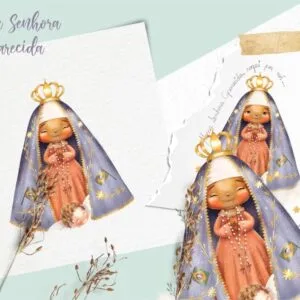 Kit Digital Santinhos Nossa Senhora Da Conceição Aparecida