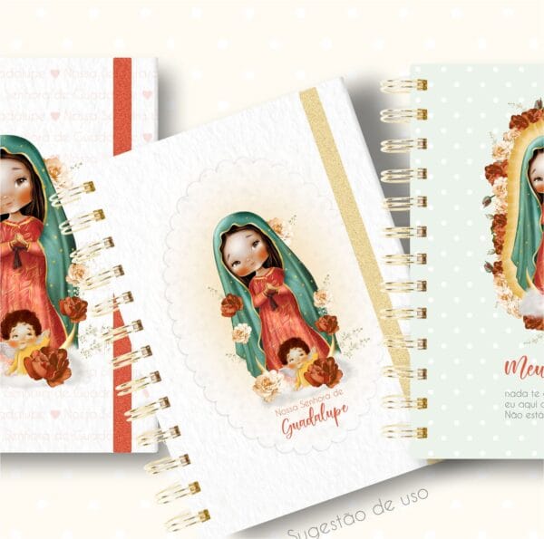 Kit Digital Santinhos Nossa Senhora de Guadalupe Em Aquarela