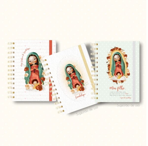 Kit Digital Santinhos Nossa Senhora de Guadalupe Em Aquarela