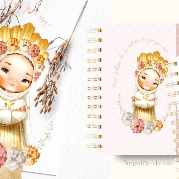 Kit Digital Santinhos Nossa Senhora de La Salette Aquarela