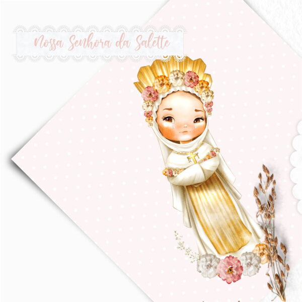 Kit Digital Santinhos Nossa Senhora de La Salette Aquarela