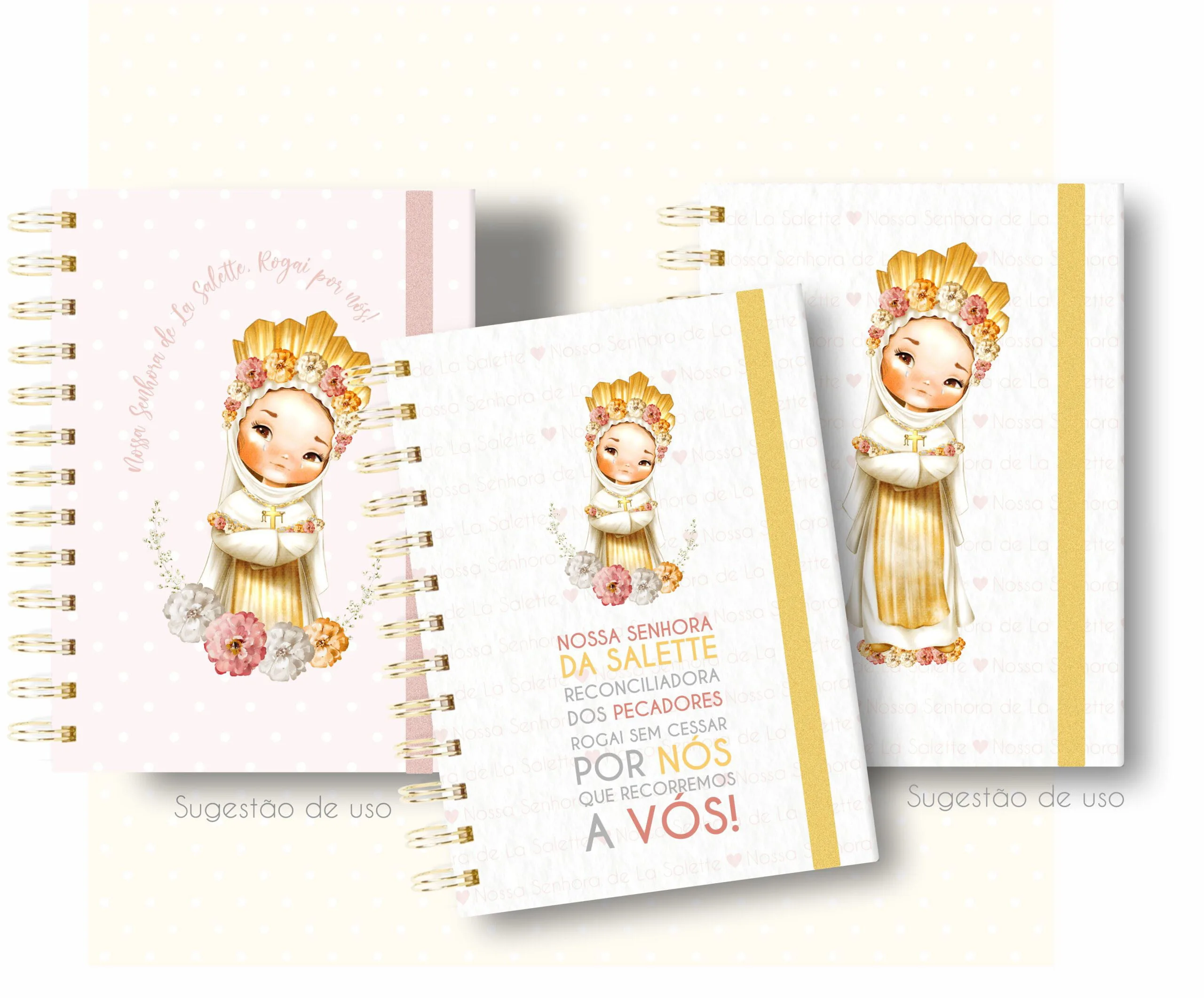 Kit Digital Santinhos Nossa Senhora de La Salette Aquarela 5 Kit Digital Santinhos Nossa Senhora de La Salette Aquarela