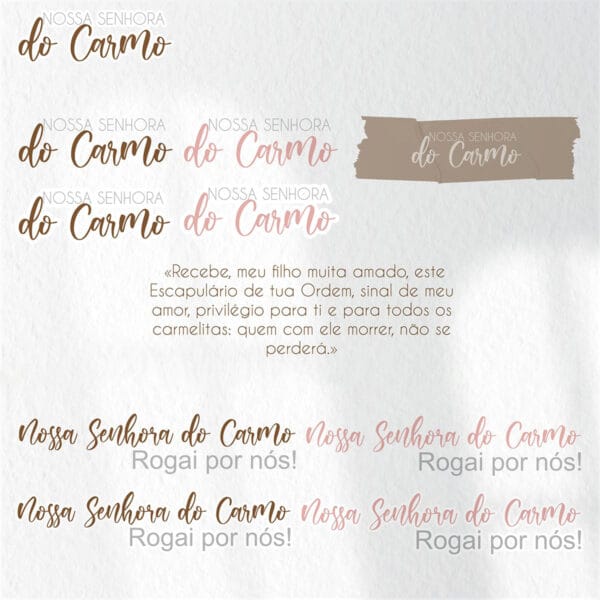 Kit Digital Santinhos Nossa Senhora do Carmo Em Aquarela
