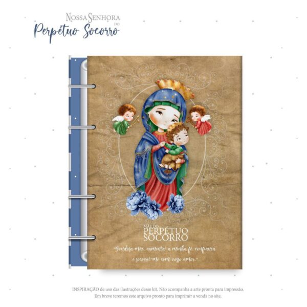 Kit Digital Santinhos Nossa Senhora do Perpétuo Socorro