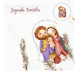 Kit Digital Santinhos Sagrada Família Ilustrações Png Scrap
