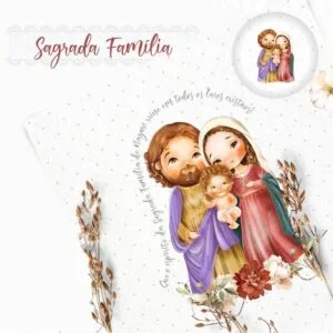 Kit Digital Santinhos Sagrada Família Ilustrações Png Scrap