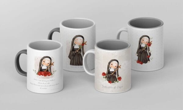 Kit Digital Santinhos Santa Rita De Cássia Santinhos Png