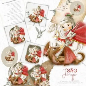 Kit Digital São Jorge Santinhos Imagens e Ilustrações em Png 14 Kit Digital São Jorge Santinhos Imagens e Ilustrações em Png