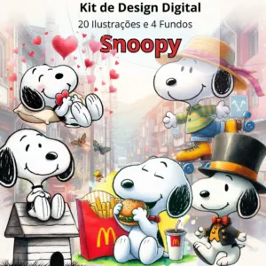Kit Digital Snoopy PNG para Sublimacao e Personalizados 3 Kit Digital Snoopy PNG para Sublimacao e Personalizados